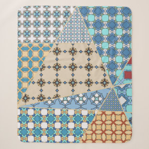 Antikes Patchwork-Quilt-Muster. Antike Dekoration Sherpadecke