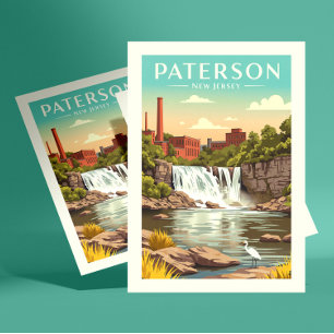 Antikes Paterson New Jersey Postkarte