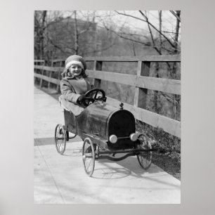 Antikes Pedal Car, 1922 Poster