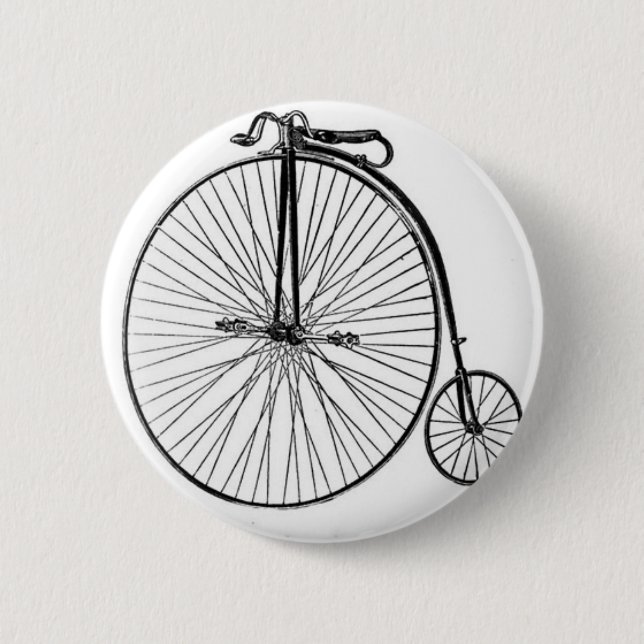 Antikes Penny-Farthing-Fahrrad Button (Vorderseite)