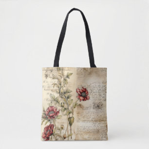 Antikes Pergament mit eleganter floraler Decoupage