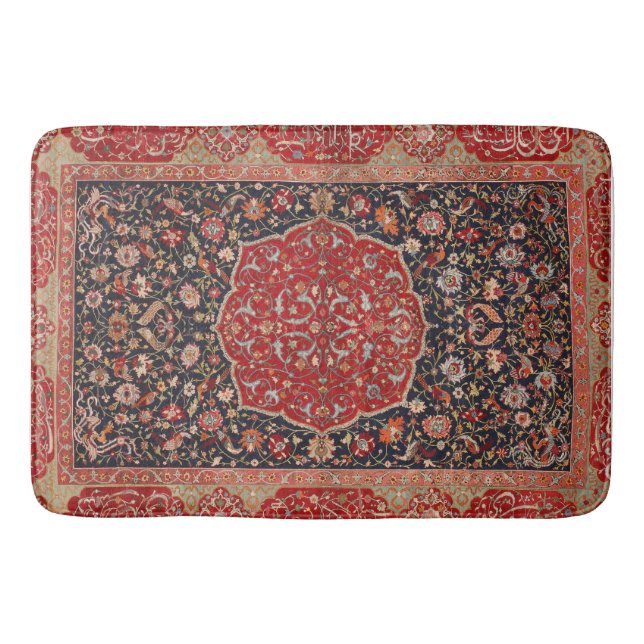 Antikes persisches Rug gestresstes Vintages Kunstm Badematte (Vorderseite)