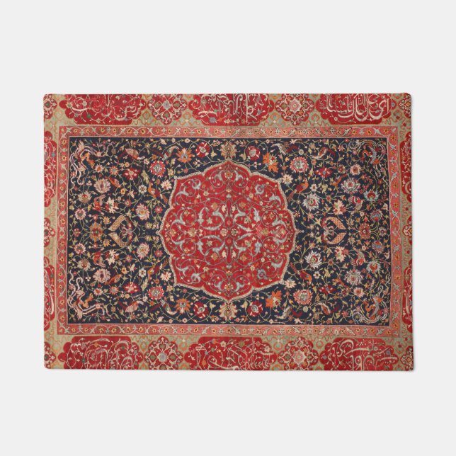 Antikes persisches Rug gestresstes Vintages Kunstm Fußmatte (Vorderseite)