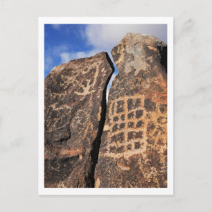 Antikes Petroglyphe Postkarte