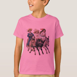 Antikes Pferd Pony Kinder Kunst T-Shirt