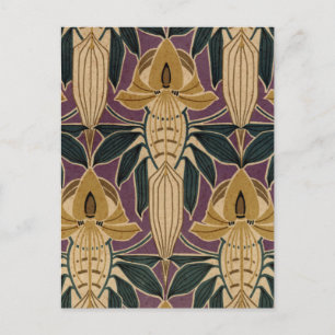 Antikes Pflaumen-Design Postkarte