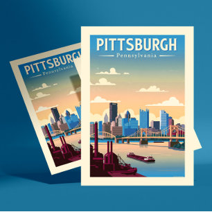 Antikes Pittsburgh Pennsylvania Postkarte