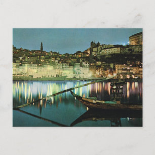 Antikes Portugal, Porto, Weinboot auf dem Douro Postkarte