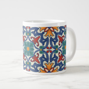Antikes portugiesisches Azulejos-Fliesenmuster Jumbo-Tasse