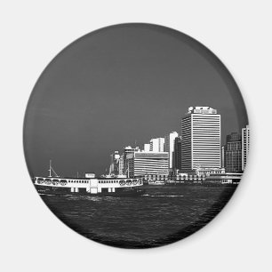 Antikes Porzellan Hongkong Boots-Wolkenkratzer Mee Magnet