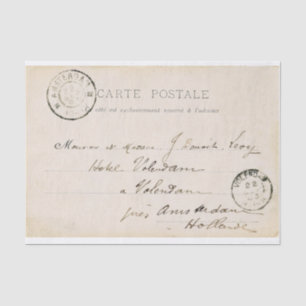Antikes Postkarten-Tissue-Papier Seidenpapier