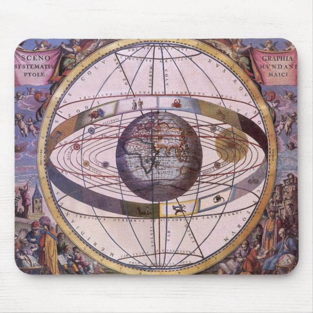 Antikes Ptolemaiksolarsystem, Andreas Cellarius Mousepad (Vorne)