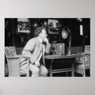 Antikes Radio, Anfang des 19. Jahrhunderts Poster