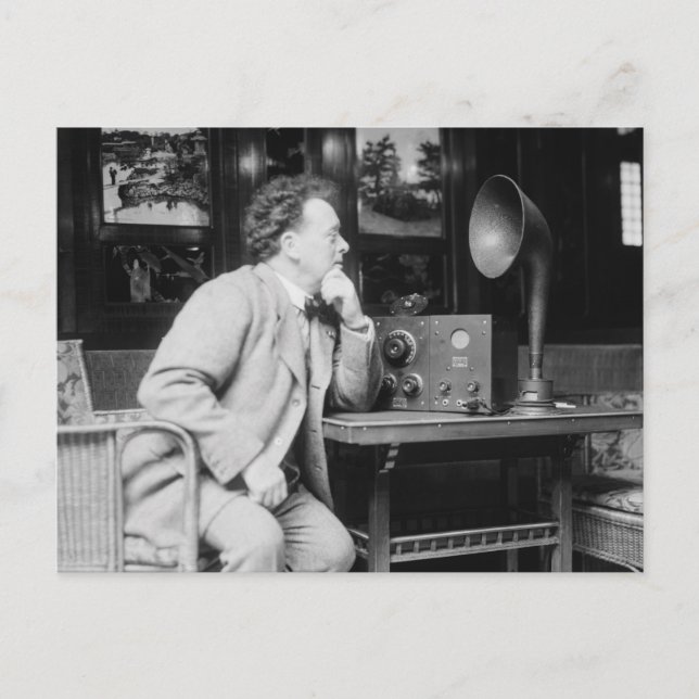 Antikes Radio, Anfang des 19. Jahrhunderts Postkarte (Vorderseite)