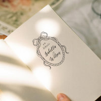 Antikes Rahmen-Whimsy-Bogen-Ex-Libris-Script-Buch