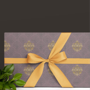 Antikes Rauchmauve-Medaillon im Vintage-Stil Geschenkpapier