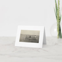 Antikes Real Foto Alte Freunde Boot