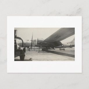 Antikes Real Foto WWII B-29 Bomber Postkarte