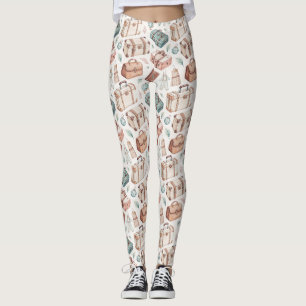 Antikes Reisegepäckmuster (2) Leggings