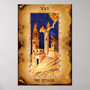 ANTIKES RENAISSANCE-TAROT 16 / DER TURM POSTER