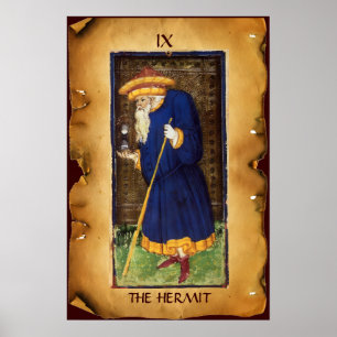 ANTIKES RENAISSANCE-TAROT 9 / DER EREMIT POSTER
