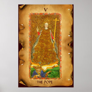 ANTIKES RENAISSANCE-TAROT V / DER PAPST POSTER