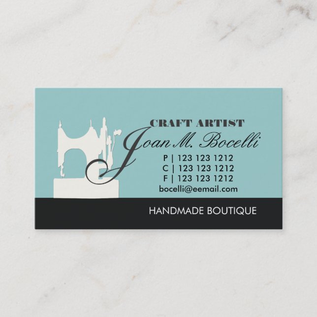 Antikes Retro schwarzes Visitenkarte (Vorderseite)