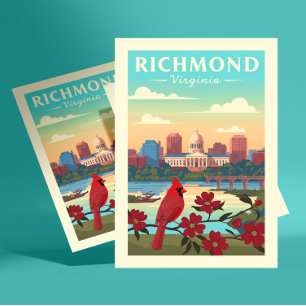 Antikes Richmond Virginia Postkarte