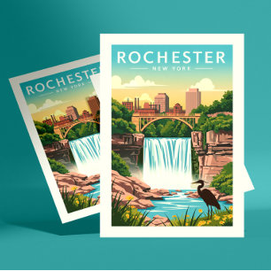 Antikes Rochester New York Postkarte