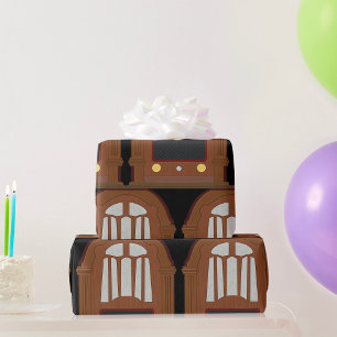 Antikes Röhrenradio Antikes Holzstereo Geschenkpapier