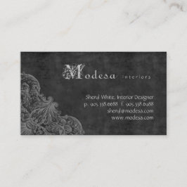 Antikes Rolle-Visitenkarte-Innenarchitektur-Grau Visitenkarte