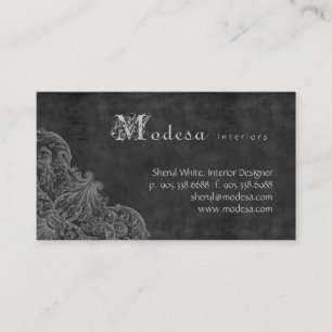 Antikes Rolle-Visitenkarte-Innenarchitektur-Grau Visitenkarte