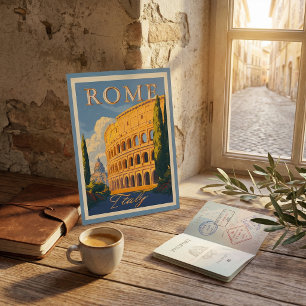 Antikes Rom Italien Kolosseum Reise-Postkarte Einladung