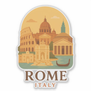 Antikes Rom Italien Reise Colosseum & Pantheon Aufkleber
