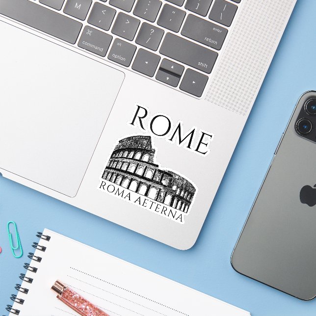 Antikes Rom Kolosseum , Historische Römische Reise Aufkleber (Laptop mit iPhone)