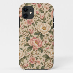 Antikes romantisches Pfingstrosen- und Rosengarten Case-Mate iPhone Hülle