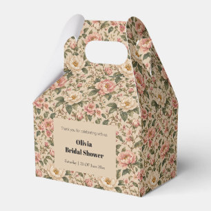 Antikes romantisches Pfingstrosen- und Rosengarten Geschenkschachtel