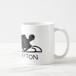 Antikes römisches Artifakt Know Thyself Skelett Kaffeetasse