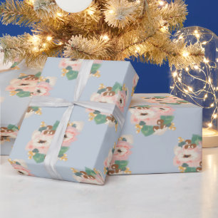 Antikes rosa Blumenverpackungspapier Geschenkpapier