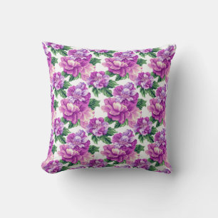 Antikes Rosa Lila Botanisches Romantisches Chic Fl Kissen