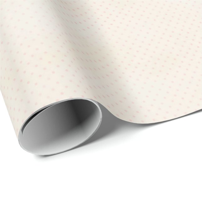 Antikes rosa Punkte-Geschenkpapier Geschenkpapier (Rolleneckpunkt)