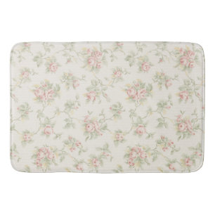 Antikes Rosa Rosen Cottagecore Blumenmuster Badematte