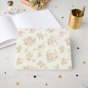 Antikes Rosa Rosen Cottagecore Blumenmuster Gästebuch
