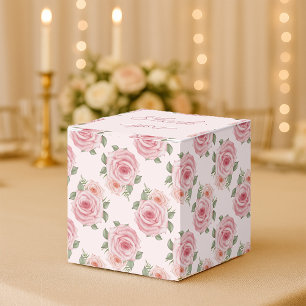 Antikes rosa Rosengarten Cottage Blumenmuster Geschenkschachtel