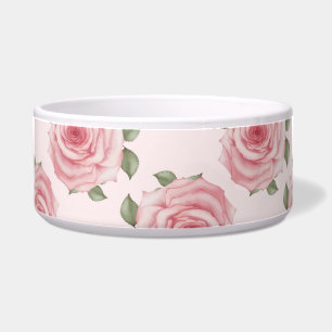 Antikes rosa Rosengarten Cottage Blumenmuster Napf