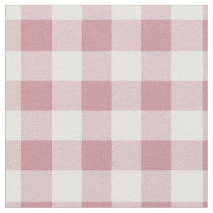 Antikes Rosa-Weiß-Karo Gingham Stoff