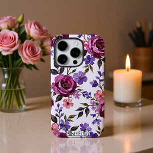 Antikes Rosen- und Knospenmuster iPhone 16 Pro Hülle