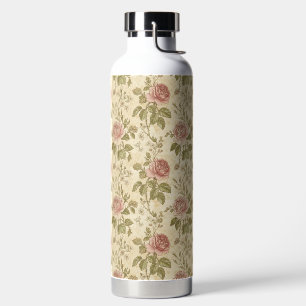Antikes Rosenblumenmuster Trinkflasche