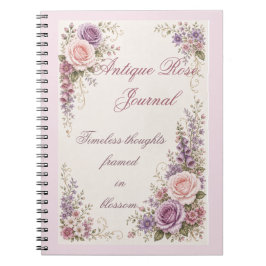 Antikes Rosenjournal Notizblock