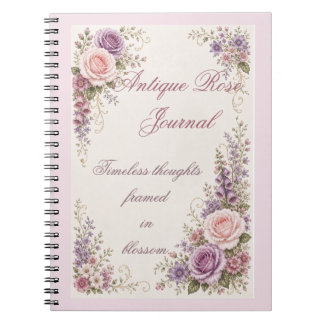 Antikes Rosenjournal Notizblock